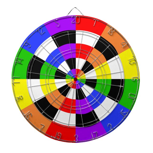 Tabla Dardos Colors Black and White (Frente)
