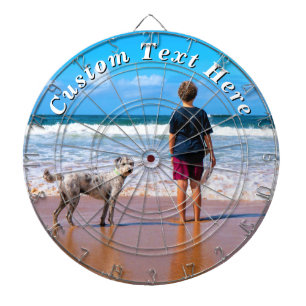 Tabla Dardos Com Foto de Cachorro Alvo de Dardos Texto Personal