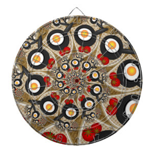 Tabla Dardos Comida Engraçada De Arte Fractal, Tomates, Ovos