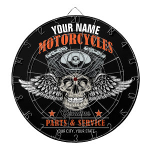 Tabla Dardos Compro de Motociclos Personalizados do Crânio Voa