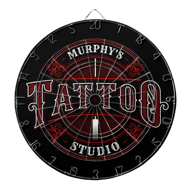 Tabla Dardos Compro Tattoo Studio de Estilo Tradicional Persona (Frente)