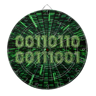 Tabla Dardos Computação verde vibrante com código binário 69 do