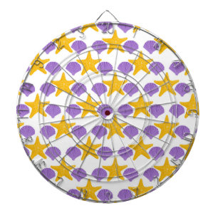 Tabla Dardos Conchas Purpuras Estrelas-do-Mar Vida Marinha