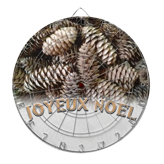 Tabla Dardos Cone de pinheiro de Natal de Noel de Joyeux (Frente)