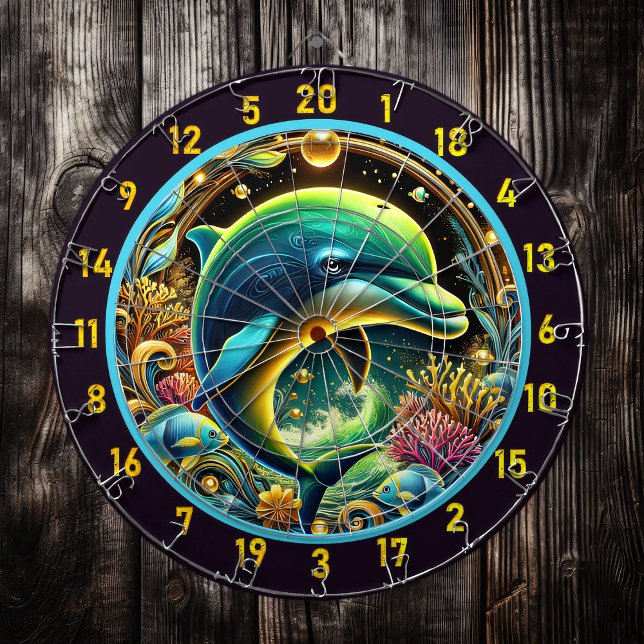 Tabla Dardos Conjunto de dartboards de golfinho de alegria aquá (Criador carregado)