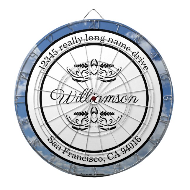 Tabla Dardos Conselho dart de endereço de retorno (Frente)