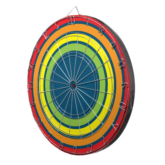 Tabla Dardos conselho de dardo arco-íris retrô (Frente Direita)