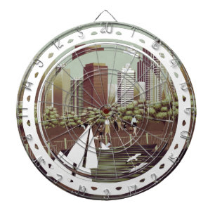 Tabla Dardos conselho de dardos da paisagem urbana