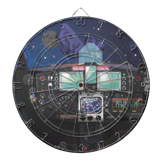 Tabla Dardos Console de Nave Espacial (Frente)