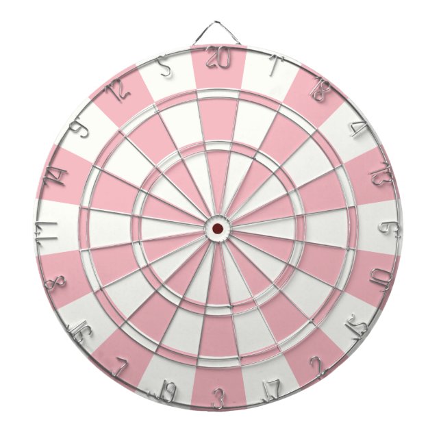 Tabla Dardos Cor-De-Rosa E Branco (Frente)