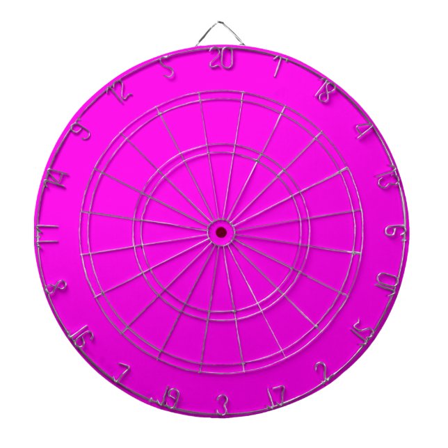 Tabla Dardos Cor Sólida Magenta Brilhante (Frente)
