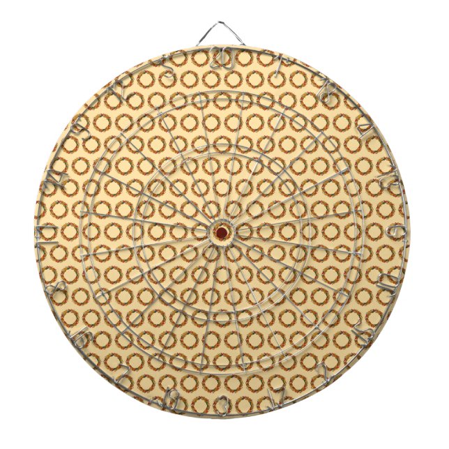 Tabla Dardos Coroa de Folhas de Outono Circular (Frente)