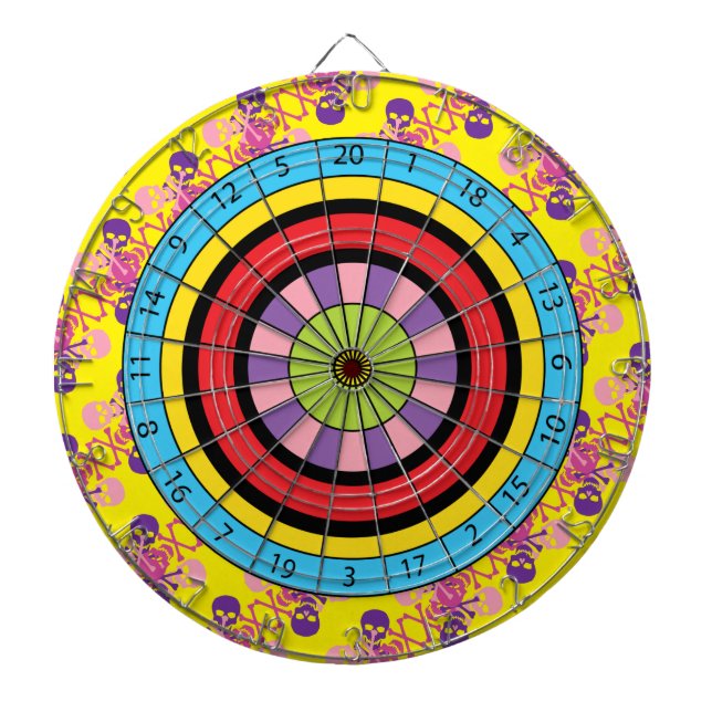 Tabla Dardos Crânios e ossos cruzados (Frente)