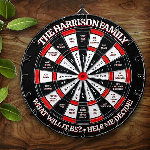 Tabla Dardos Criador de decisões engraçado personalizado