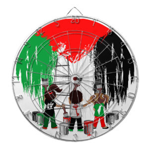 Tabla Dardos Crianças de Gaza Pintando a Bandeira da Palestina 