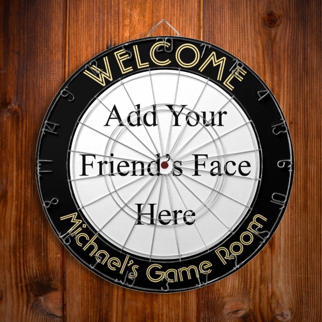 Tabla Dardos Criar Sala Dorm de Texto Personalizado de Fotograf (Create Custom Personalized Photo Text Dorm Room Dart Board)