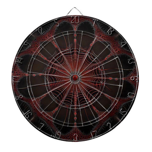 Tabla Dardos Crimson Web: Dança Fractal com a aranha Redback (Frente)