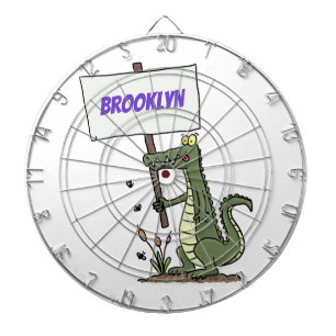 Tabla Dardos Crocodilo engraçado, alinhador com cartoon