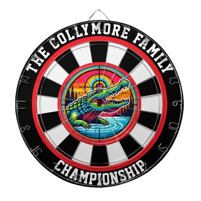 Tabla Dardos Crocodilo no lago Bullseye (Frente)