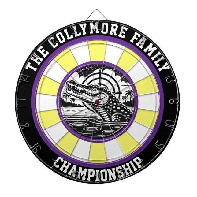 Tabla Dardos Crocodilo no Lago Design (Frente)