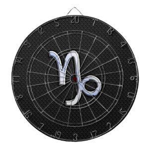 Tabla Dardos Cromo como Capricórnio Zodiac Símbolo na Pele Cobr