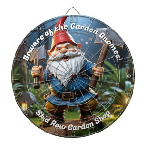 Tabla Dardos Cuidado com os gnomos do jardim