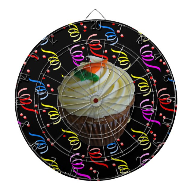 Tabla Dardos Cupcake de Tremor de Cenoura com Confetti (Frente)