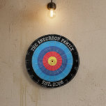 Tabla Dardos Custom Family Dartboard Personalized Name Gift<br><div class="desc">Create the perfect game-night centerpiece with this custom family dartboard. Personalize it with your family name and established year, making it a unique and meaningful gift for any darts lover. Ideal for man caves, home bars, game rooms, and family entertainment spaces, this personalized dartboard combines classic style with lasting quality....</div>