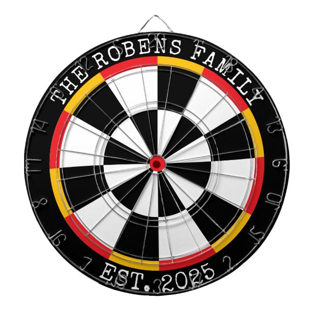 Tabla Dardos Custom Family Name Rustic Dartboard (Frente)