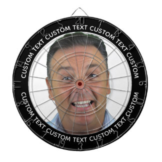 Tabla Dardos Custom Photo Dartboard & Text - BLACK Surround