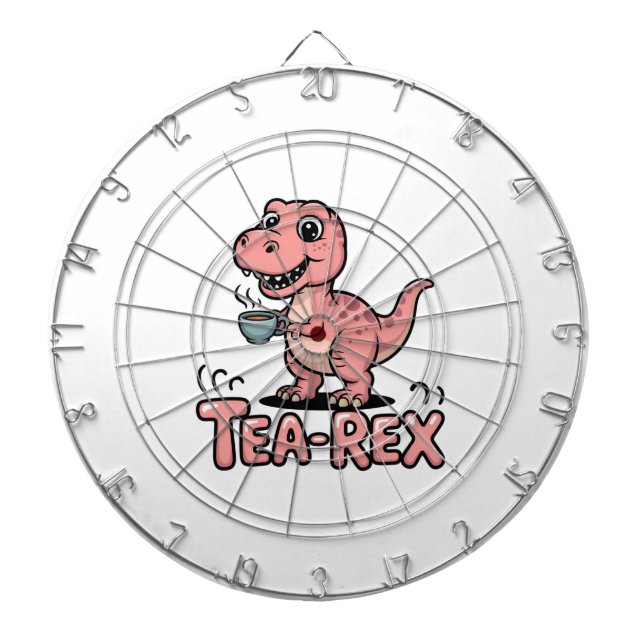 Tabla Dardos Cute Tea-Rex Dinossauro Rosa – Beba Feliz! (Frente)