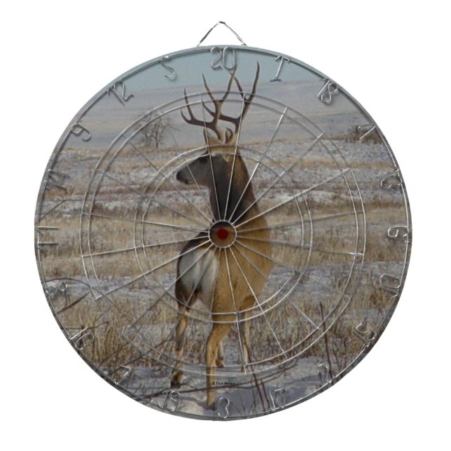 Tabla Dardos D20 Mule Deer Buck na neve (Frente)