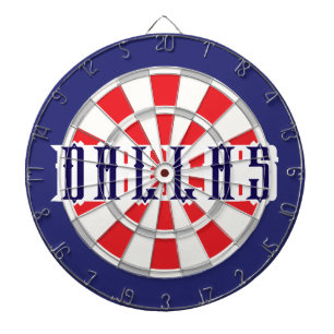 Tabla Dardos DALLAS Texan White, Silver, Red E Marinho Blue