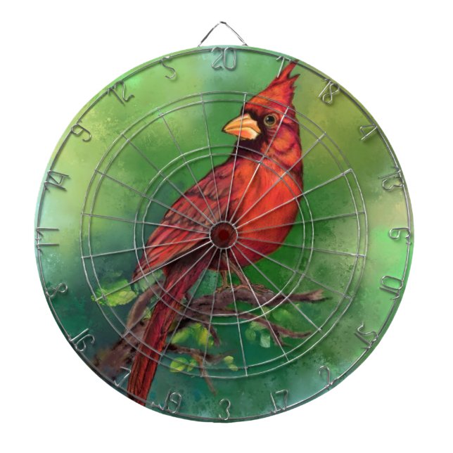 Tabla Dardos  Dart Board com Norte Red Cardinal Bird (Frente)