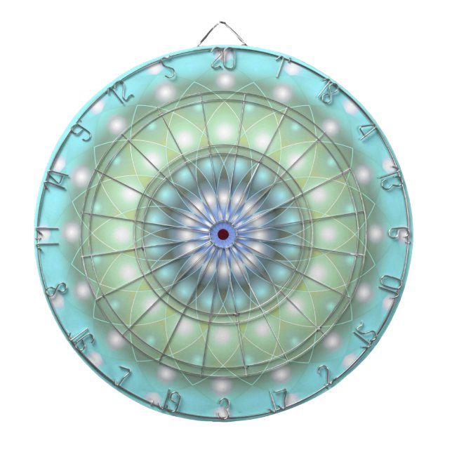 Tabla Dardos Dart Board Soft Turquoise Mandala (Frente)