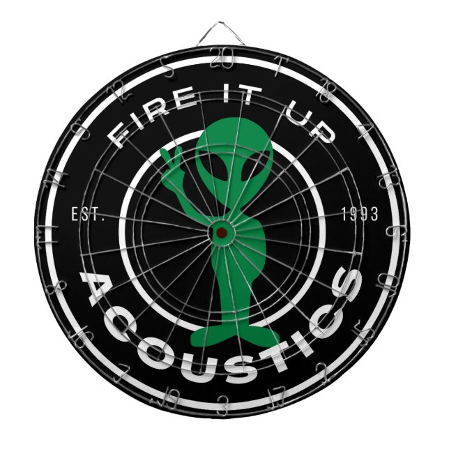 Tabla Dardos Dartboard - Alienígena de Paz Acústica (Frente)