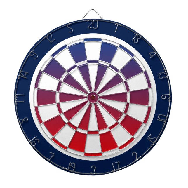 Tabla Dardos dartboard azul, branco e vermelho de perda de mari (Frente)