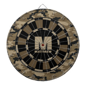 Tabla Dardos Dartboard Brown Black Camo