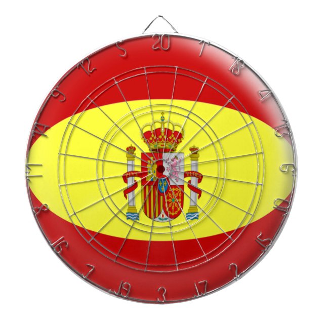 Tabla Dardos Dartboard com a bandeira de 6 espanhóis da espanha (Frente)