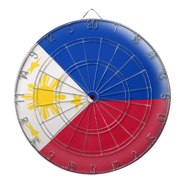 Tabla Dardos Dartboard com a bandeira de 6 Filipinas dos dardos (Frente)