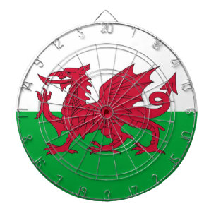 Tabla Dardos Dartboard com a bandeira de Wales