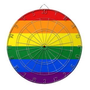 Tabla Dardos Dartboard com a bandeira do orgulho do arco-íris