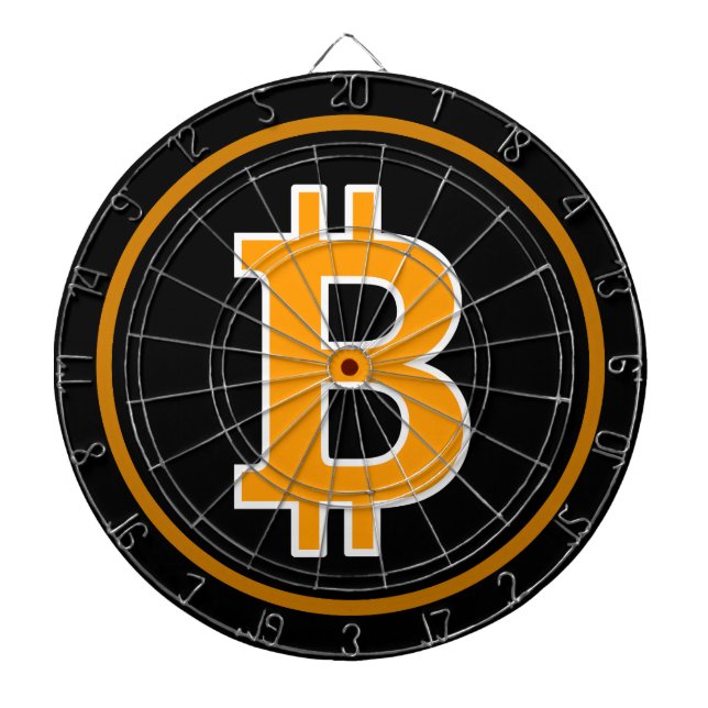 Tabla Dardos Dartboard da moeda de Cryptocurrency do símbolo do (Frente)