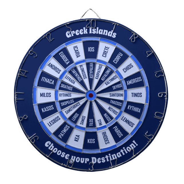 Tabla Dardos Dartboard das Ilhas Gregas (Frente)
