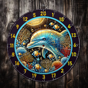 Tabla Dardos Dartboard de recife de coral de dança de golfinho