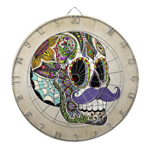 Tabla Dardos Dartboard do crânio do açúcar do bigode