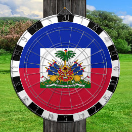 Tabla Dardos Dartboard do Haiti & Haitian Flag / conselho de jo