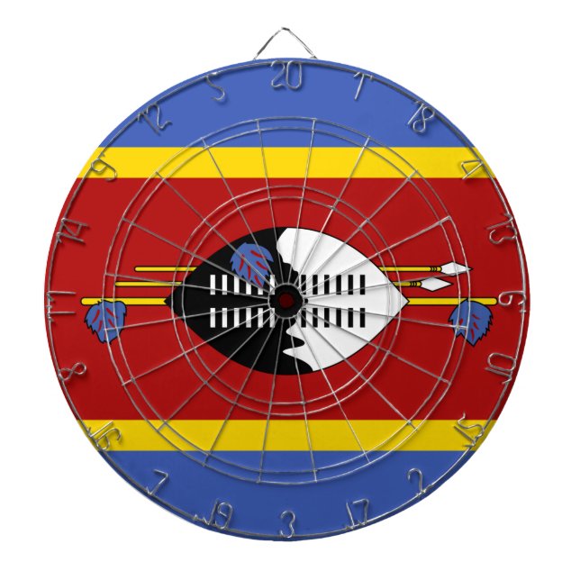 Tabla Dardos Dartboard do sinalizador Eswatini (Frente)