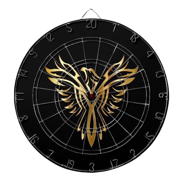 Tabla Dardos Dartboard Dourado da gaiola do metal de Phoenix (Frente)
