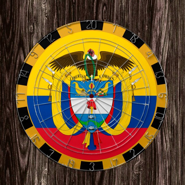 Tabla Dardos Dartboard e Flag da Colômbia / conselho de jogos (Criador carregado)